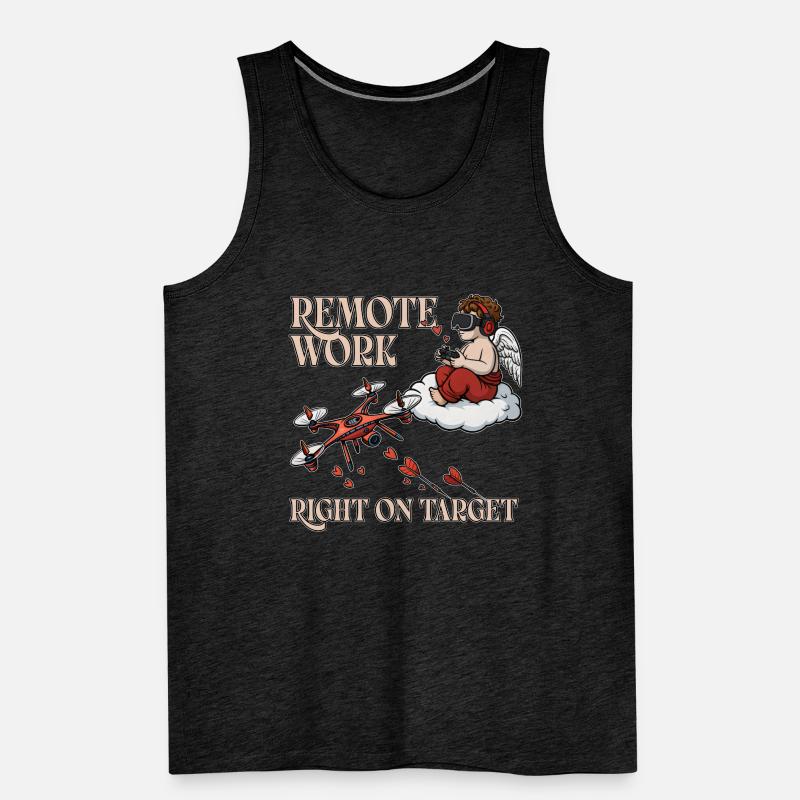Cupidon Remote Work, Saint-Valentin Débardeur bio Premium Homme