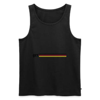 ger allemagne drapeau ligne - Débardeur bio Premium Homme - noir - Devant - AI Model Male 178 light (178cm)
