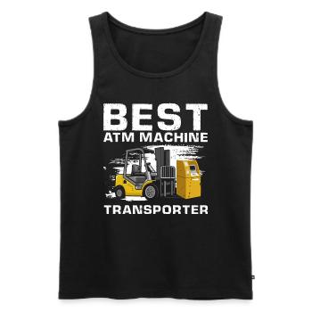 Warehouse drivers and warehouse workers for forklifts - Men's Premium Organic Tank Top - black - Front - AI Model Male 178 light (178cm)