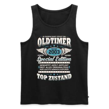 Oldtimer Baujahr 2003 Jahrgang Geburtstag Geschenk - Männer Premium Bio Tank Top - Schwarz - Vorne - Michal (187cm)
