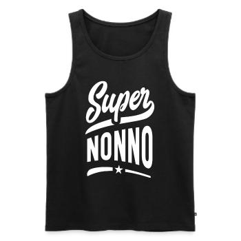 Super Nonno - Débardeur bio Premium Homme - noir - Devant - Michal (187cm)