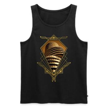 Bochum Deutschland Stadt Skyline Gold Liebe - Männer Premium Bio Tank Top - Schwarz - Vorne - Michal (187cm)
