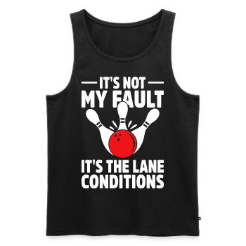 Bowling Bowler Gutter Strike Ersatznadeln - Männer Premium Bio Tank Top - Schwarz - Vorne - Michal (187cm)