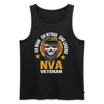 Nva Veteran DDR Armee - Männer Premium Bio Tank Top - Schwarz - Vorne - Michal (187cm)