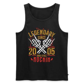 Legendary since 2005 Vintage Birthday Gift - Men's Premium Organic Tank Top - black - Front - Michal (187cm)