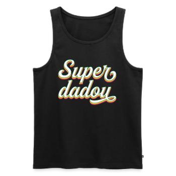 Super Dadou Père Papa 2024 - Débardeur bio Premium Homme - noir - Devant - Michal (187cm)