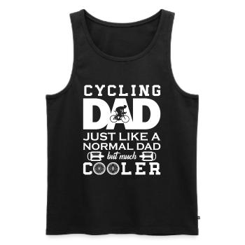 Cycling Dat just like a normal dad but much cooler - Männer Premium Bio Tank Top - Schwarz - Vorne - Michal (187cm)