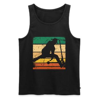 Stuntscooter Trick Scooter Kickscooter Tretroller - Männer Premium Bio Tank Top - Schwarz - Vorne - AI Model Male 178 light (178cm)