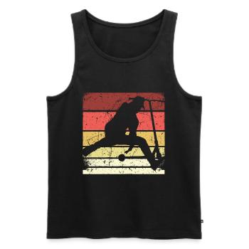 Stunt Scooter Roller Stuntscooter Kinder Jungen - Männer Premium Bio Tank Top - Schwarz - Vorne - AI Model Male 178 light (178cm)