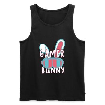 Gamer Bunnies for Women - Men's Premium Organic Tank Top - black - Front - AI Model Male 178 light (178cm)