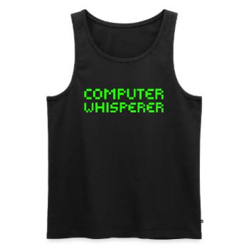 Computer Whisperer für Programmierer - Männer Premium Bio Tank Top - Schwarz - Vorne - Michal (187cm)
