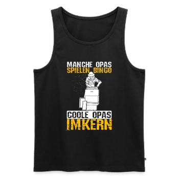 Imker Großvater Manche Opas spielen Bingo coole Op - Männer Premium Bio Tank Top - Schwarz - Vorne - Michal (187cm)