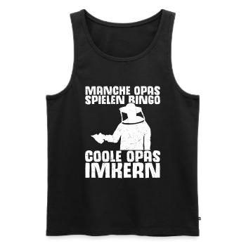Imker Großvater Manche Opas spielen Bingo coole Op - Männer Premium Bio Tank Top - Schwarz - Vorne - Michal (187cm)
