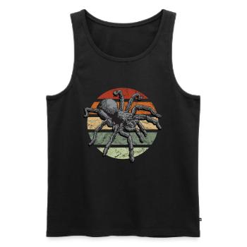 Spiders and tarantulas Tarantula - Men's Premium Organic Tank Top - black - Front - AI Model Male 178 light (178cm)