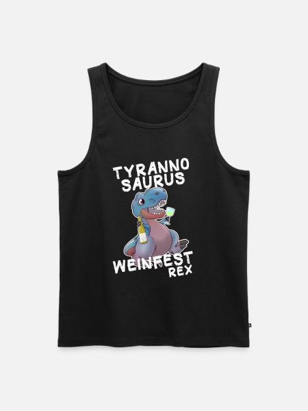 Vinfestival Vinproducent Vino Vinosaur Rødvin spritzer - Herre Premium økologisk tanktop - sort