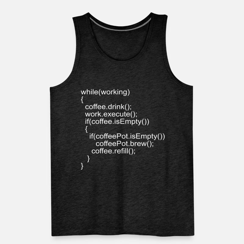 Code source Code du programme pour les programmeurs Débardeur bio Premium Homme