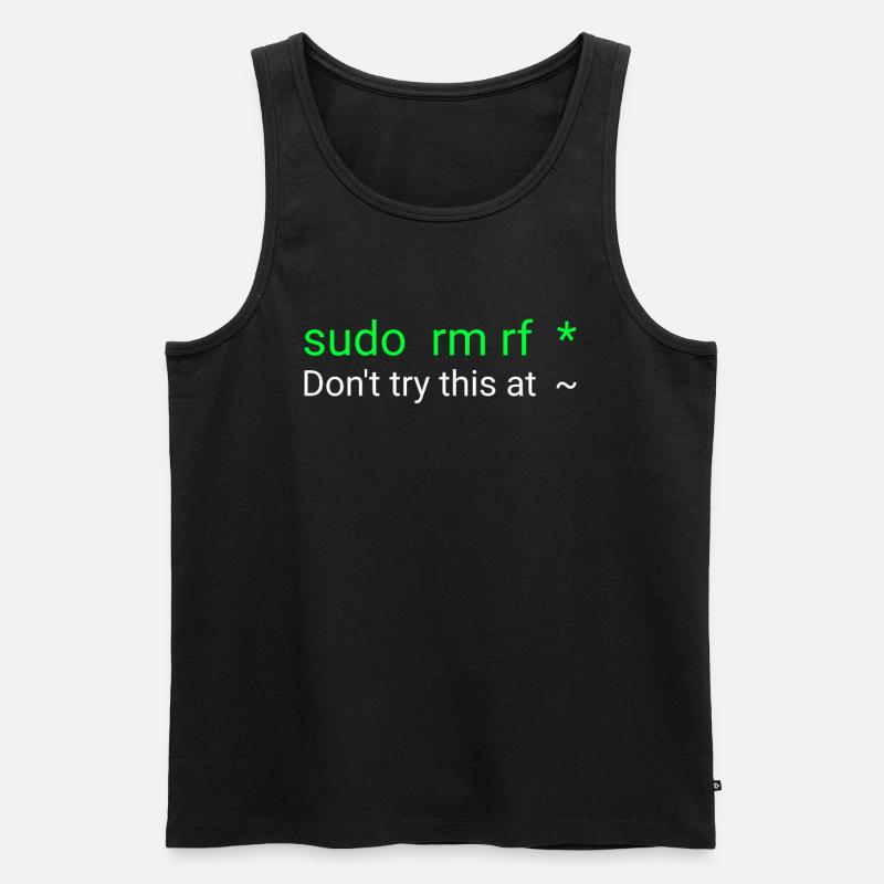 Linux sudo rm rf - Männer Premium Bio Tank Top - Schwarz