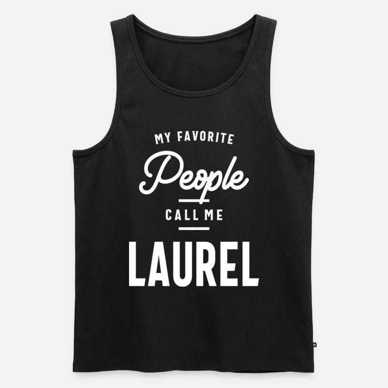 Laurel Personalized Name - Männer Premium Bio Tank Top - Schwarz