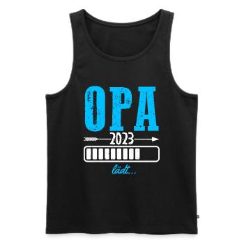 Opa 2023 Lädt Baby Familie Countdown Schwangerscha - Männer Premium Bio Tank Top - Schwarz - Vorne - Michal (187cm)