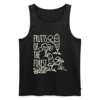 Foraging Hobby Fruits Of The Forest - Men's Premium Organic Tank Top - black - Front - AI Model Male 178 light (178cm)