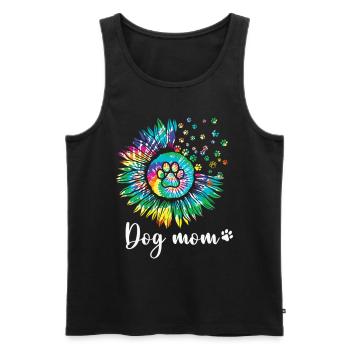 Hippie Cadeau Chien Maman Femmes - Débardeur bio Premium Homme - noir - Devant - Michal (187cm)