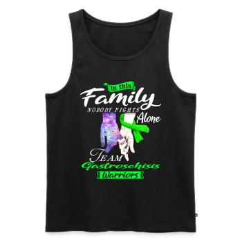 In This Family Nobody Fights Alone Gastroschisis - Männer Premium Bio Tank Top - Schwarz - Vorne - Michal (187cm)