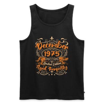 Dezember 1975 | Limitierte Auflage - Männer Premium Bio Tank Top - Schwarz - Vorne - Michal (187cm)
