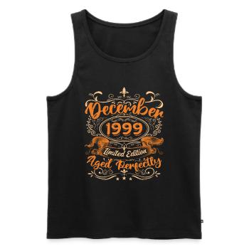 Dezember 1999 | Limitierte Auflage - Männer Premium Bio Tank Top - Schwarz - Vorne - Michal (187cm)
