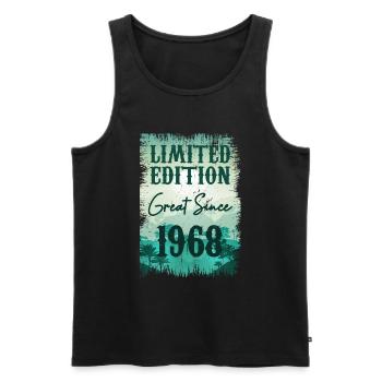 Einzigartig seit 1968 - Männer Premium Bio Tank Top - Schwarz - Vorne - Michal (187cm)
