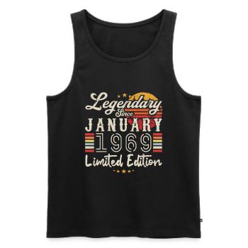 Legendary since January 1969 Limited Edition - Men's Premium Organic Tank Top - black - Front - Michal (187cm)