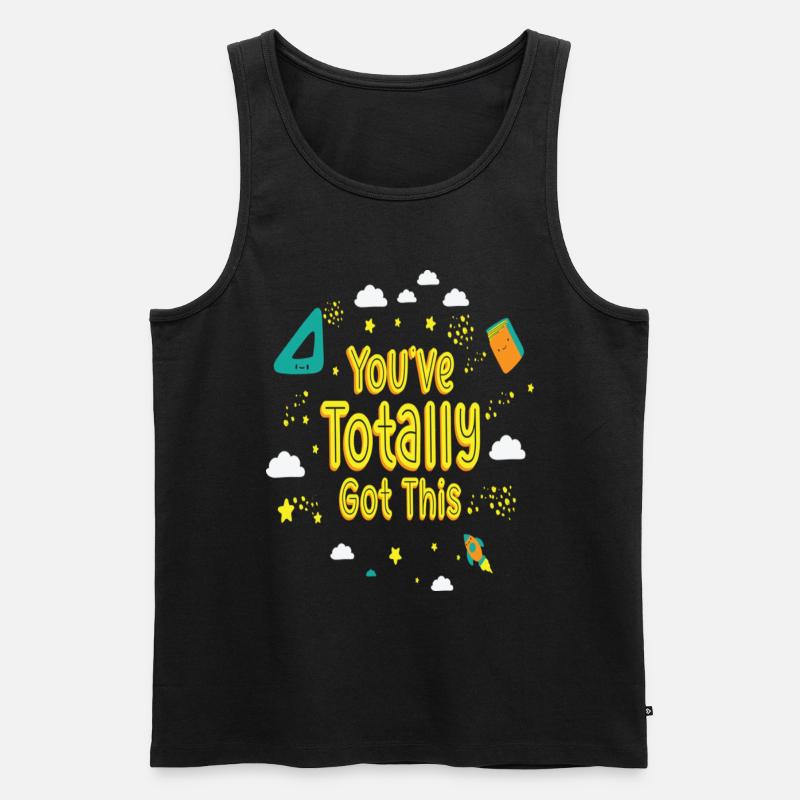 Student Studying Motivation Learning Positivity - Männer Premium Bio Tank Top - Schwarz