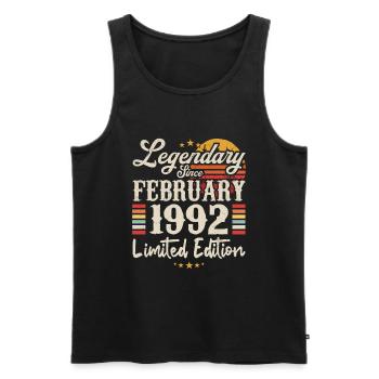 Legendary Since February 1992 | Limited Edition - Men's Premium Organic Tank Top - black - Front - Michal (187cm)