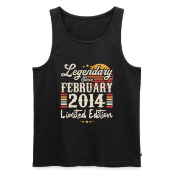 Legendary Since February 2014 | Limited Edition - Débardeur bio Premium Homme - noir - Devant - Michal (187cm)