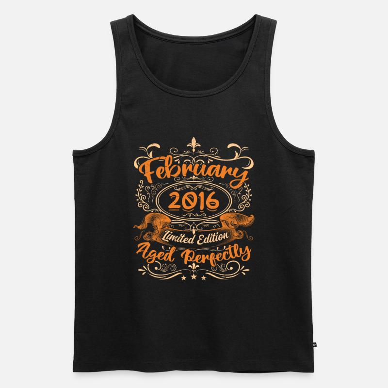 Februar 2016 | Perfekt gealtert - Männer Premium Bio Tank Top - Schwarz