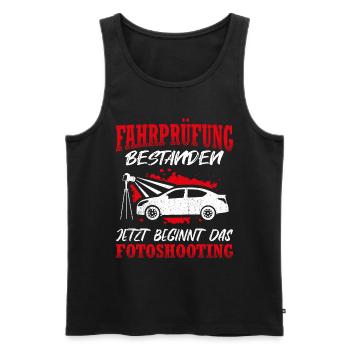 Fahrprüfung Bestanden Führerschein Fahrschüler Aut - Männer Premium Bio Tank Top - Schwarz - Vorne - Michal (187cm)