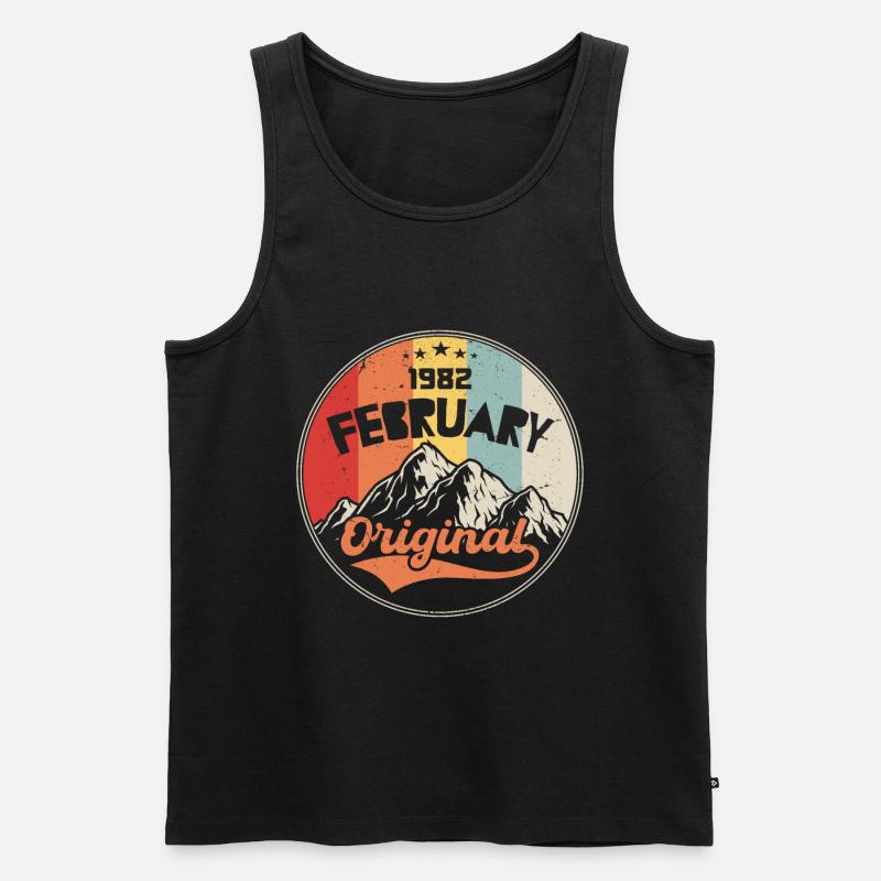 1982 - Geschenk geboren 1982 - Männer Premium Bio Tank Top - Schwarz