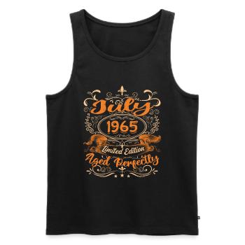 Juli 1965 Jubiläum Vintage Geschenkidee 1965 - Männer Premium Bio Tank Top - Schwarz - Vorne - Michal (187cm)