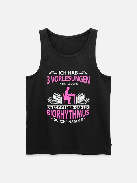 3 Vorlesungen - Männer Premium Bio Tank Top - Schwarz