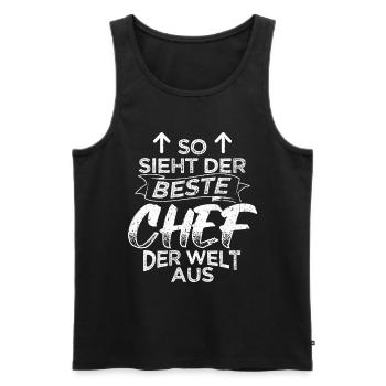So Sieht Der Beste Chef Der Welt Aus Hübsche Führu - Männer Premium Bio Tank Top - Schwarz - Vorne - Michal (187cm)