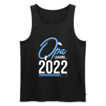 Opa Loading 2022 Babyankündigung Geburt Babygesche - Männer Premium Bio Tank Top - Schwarz - Vorne - Michal (187cm)