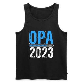 Opa Loading 2023 Babyankündigung Geburt Babygesche - Männer Premium Bio Tank Top - Schwarz - Vorne - Michal (187cm)