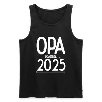 Opa Loading 2025 Babyankündigung Geburt Familienop - Männer Premium Bio Tank Top - Schwarz - Vorne - Michal (187cm)