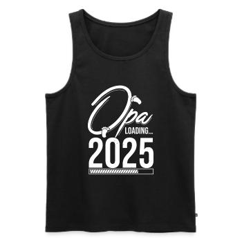 Opa Loading 2025 Babyankündigung Geburt Babygesche - Männer Premium Bio Tank Top - Schwarz - Vorne - Michal (187cm)