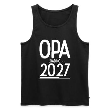 Opa Loading 2027 Babyankündigung Geburt Familienop - Männer Premium Bio Tank Top - Schwarz - Vorne - Michal (187cm)