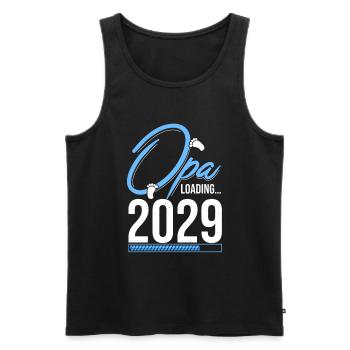 Opa Loading 2029 Babyankündigung Geburt Familienop - Männer Premium Bio Tank Top - Schwarz - Vorne - Michal (187cm)