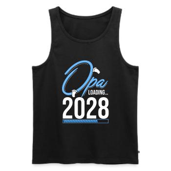 Opa Loading 2028 Babyankündigung Geburt Familienop - Männer Premium Bio Tank Top - Schwarz - Vorne - Michal (187cm)