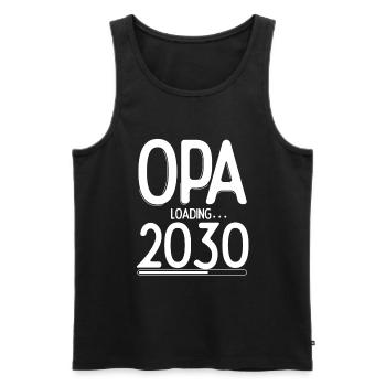Opa Loading 2030 Babyankündigung Geburt Familienop - Männer Premium Bio Tank Top - Schwarz - Vorne - Michal (187cm)