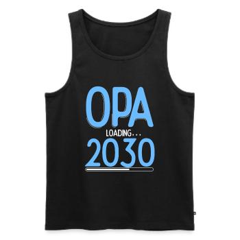 Opa Loading 2030 Babyankündigung Geburt Schwangers - Männer Premium Bio Tank Top - Schwarz - Vorne - Michal (187cm)