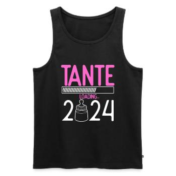 Tante Loading 2024 Babyankündigung Geburt Babygesc - Männer Premium Bio Tank Top - Schwarz - Vorne - Michal (187cm)