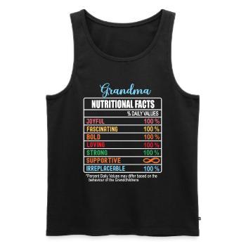 Oma Nährwertangaben Großelterntag lustig - Männer Premium Bio Tank Top - Schwarz - Vorne - Michal (187cm)